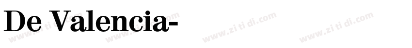 De Valencia字体转换